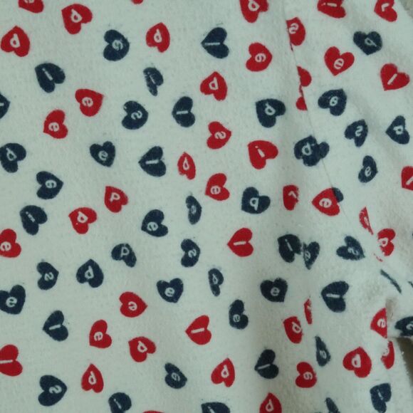 Vintage Medium Pajama Shirt Flannel 90s Hearts Cozy Novelty Boho Cabincore - Picture 5 of 7